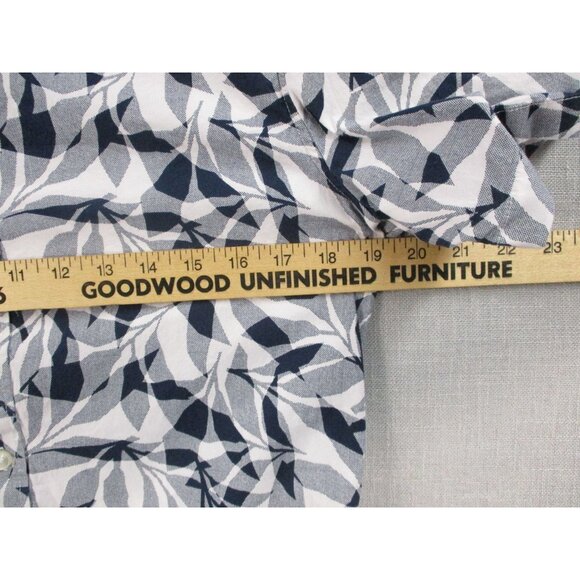 Michael Kors Mens Slim Fit Short Sleeve Leaf Print Button-Down Shirt M - Picture 4 of 8